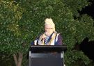 Mayor Lyons at 2015 Geelong City Hall Christmas Projections