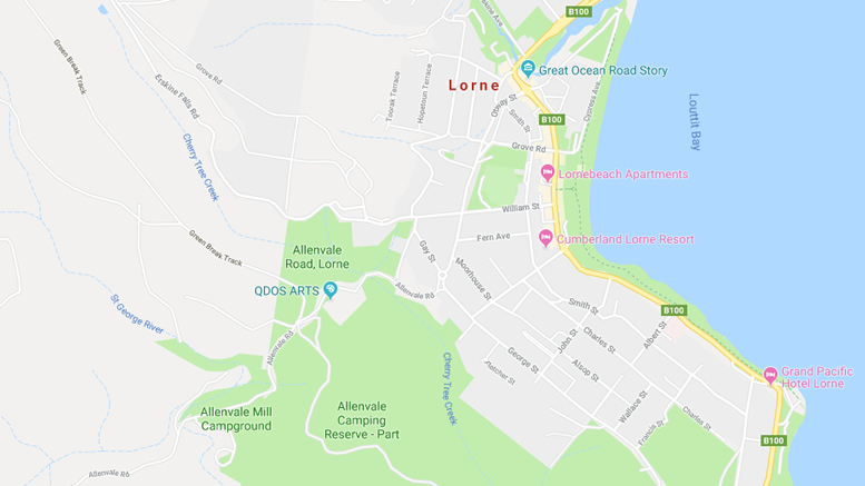 Map Of Lorne Vic Lorne Map - Intown Geelong