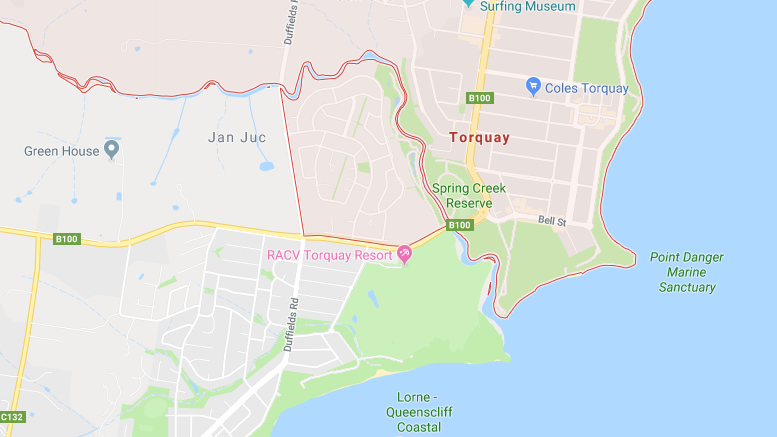 Map Of Torquay Seafront Torquay Map - Intown Geelong